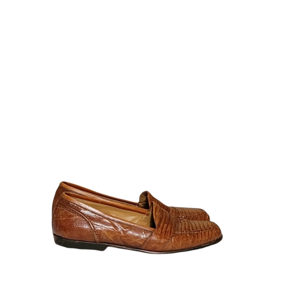 Men Vintage Brown Leather Loafers By Bragano Size 8.5D/Men Designer Shoes/ Men D - Picture 7 of 8